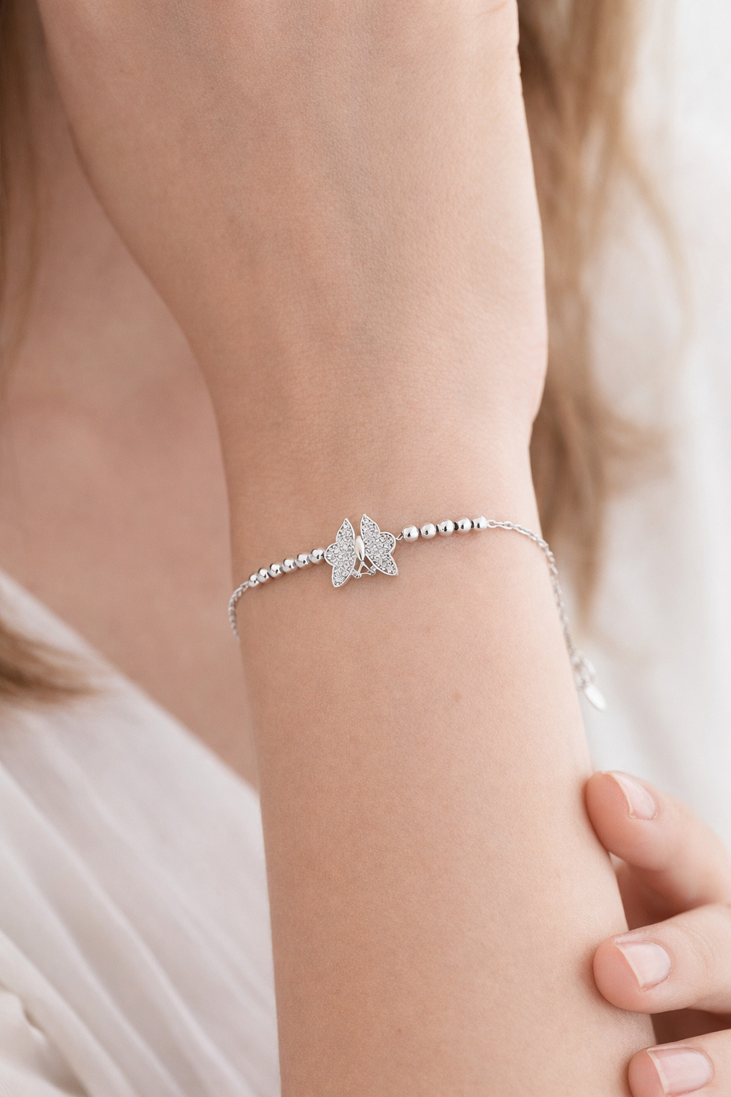 925 sterling silver butterfly bracelet