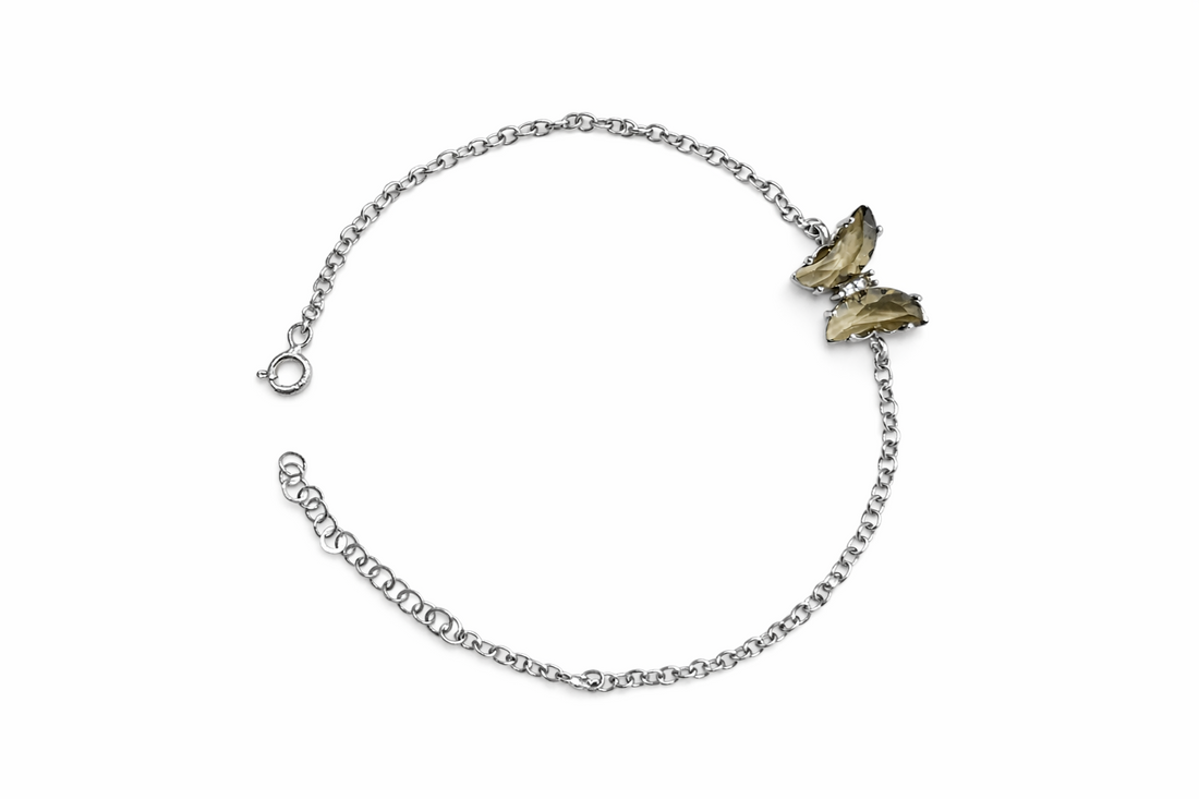 اسوارة فراشة كريستال فضة 925 – Butterfly Silver Bracelet
